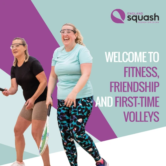 Women and girls only coach lead learn to play squash sessions in Greater Manchester